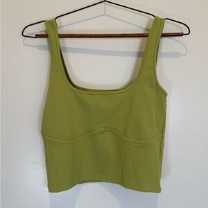Abercrombie & Fitch Lime Green Corset Crop Top Tank Soft A&F Collection